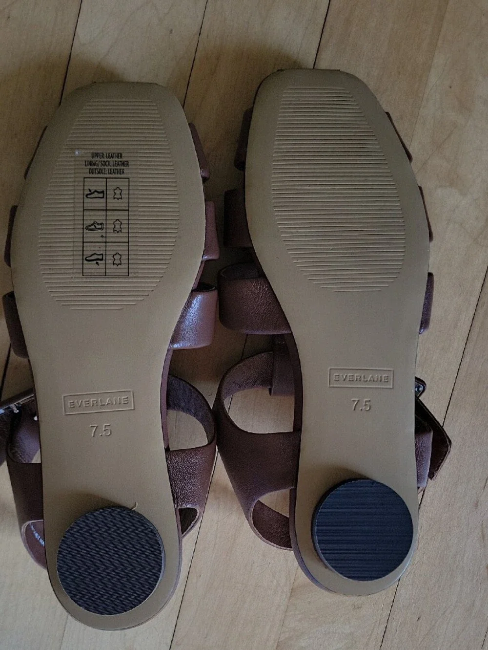 Everlane Brown Leather Fisherman Strap Sandal - 7.5 - NWT - Picture 7 of 8